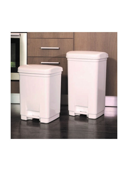 Viomes Waste Bin Waste Plastic with Pedal Black 40lt 1pcs