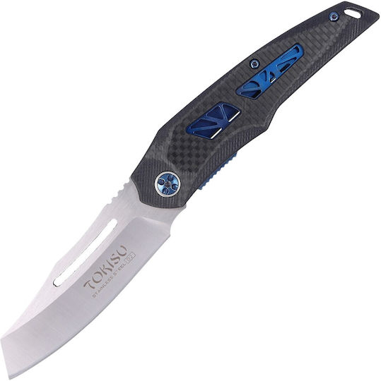 Tokisu Taschenmesser D2 Schwarz mit Scheide