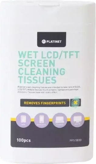 Platinet Wet Tissues Lcd Wipes Planted Lcd 11x9,4cm 100pcs Pfs5830 42613