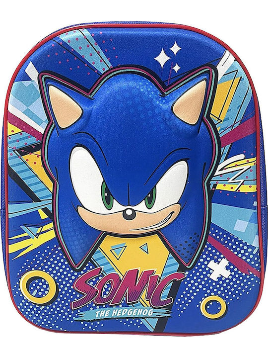 Sonic Sonic School Bag Backpack Kindergarten Sonic 3D with Water Bottle Holder