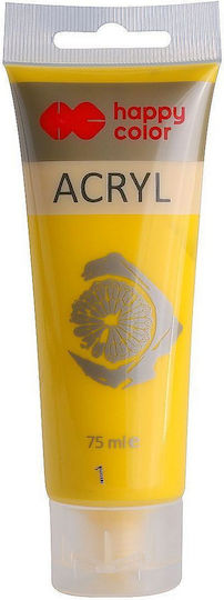 Happy Color Ακρυλικό Χρώμα Ζωγραφικής Yellow 75ml