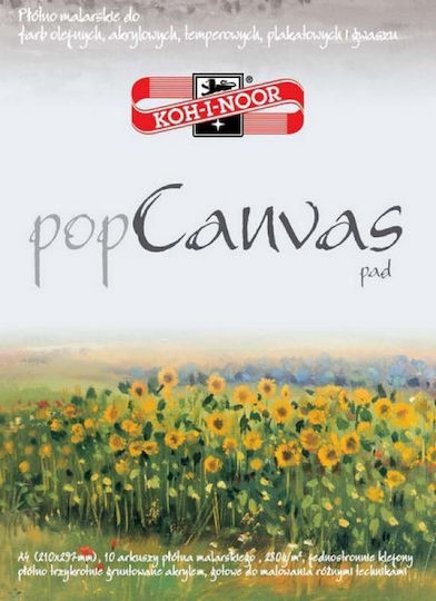 Popcanvas A4 280g Painting Canvas Pad 10 Sheets Koh-i-noor