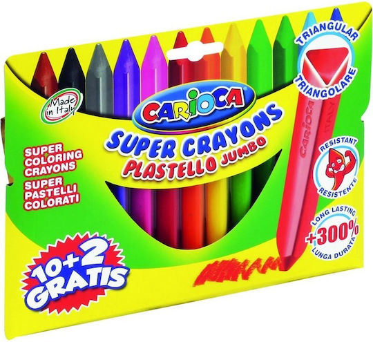 Carioca Plastello Maxi Set von Buntstiften mit 12 Farben