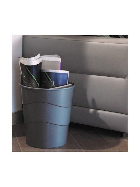 Viomes Office Plastic Waste Bin 14lt Gray 28x28x30cm