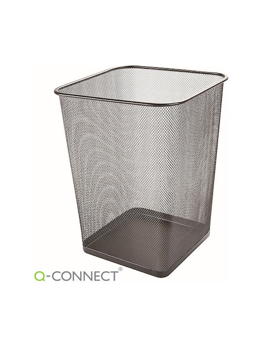 Q-Connect Μεταλλικό Καλάθι 18lt Ασημί 18x27x31cm
