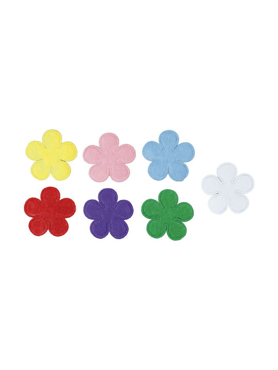 Set Ornamente cu Flori Textile 3.3x3.3cm 12 Bucăți