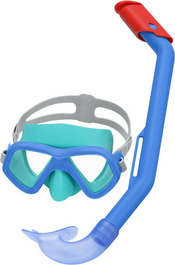 Bestway Tech Pro Taucher Maske Silikon mit Schnorchel Blau