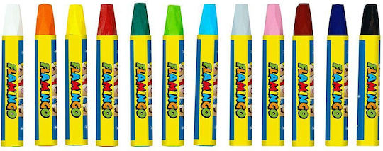 Hexagonal Oil Pastels 12 Colors Flamingo