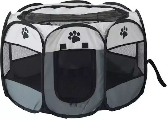 AG379A Extensibil Parc pentru Câini Parc pentru animale de companie cu sac de transport 74x43cm maro din Material Textil 74 x 43cm