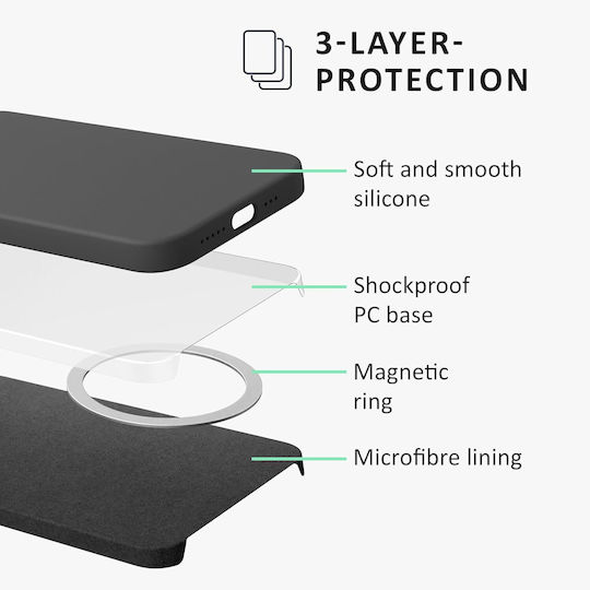 Kalibri Back Cover Σιλικόνης / Πλαστικό / Tempered Glass Κίτρινο (iPhone 15 Pro)