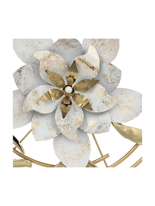 Keskor White Metal Wall Decor 55x55cm