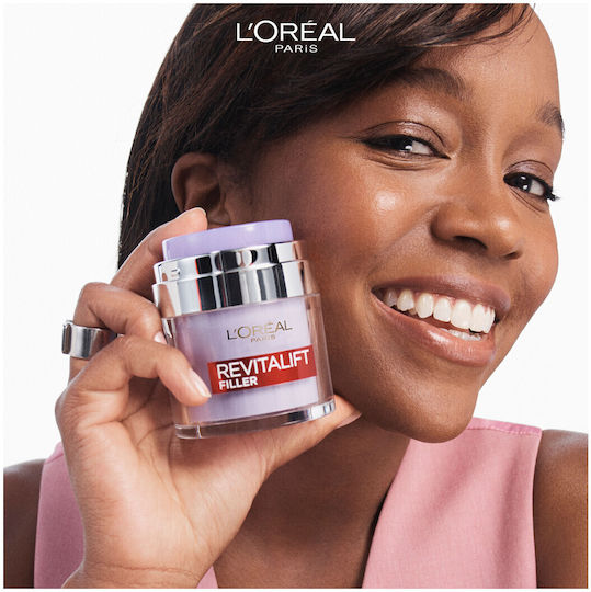 L'oreal Paris Promo Revitalift Filler Feuchtigkeitsspendende Tagescreme Hyaluronsäure Reparatur Volumen 50ml & Bright Reveal Spf50+ Mittlere Nuance Bronze Gegen Pigmentflecken 50ml