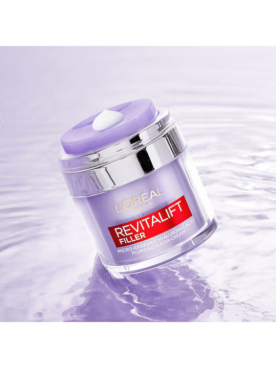 L'oreal Paris Promo Revitalift Filler Cremă Hidratantă de Zi Acid Hialuronic Reparare Volum 50ml & Bright Reveal Spf50+ Nuanță Medie Bronze Împotriva Petelor 50ml