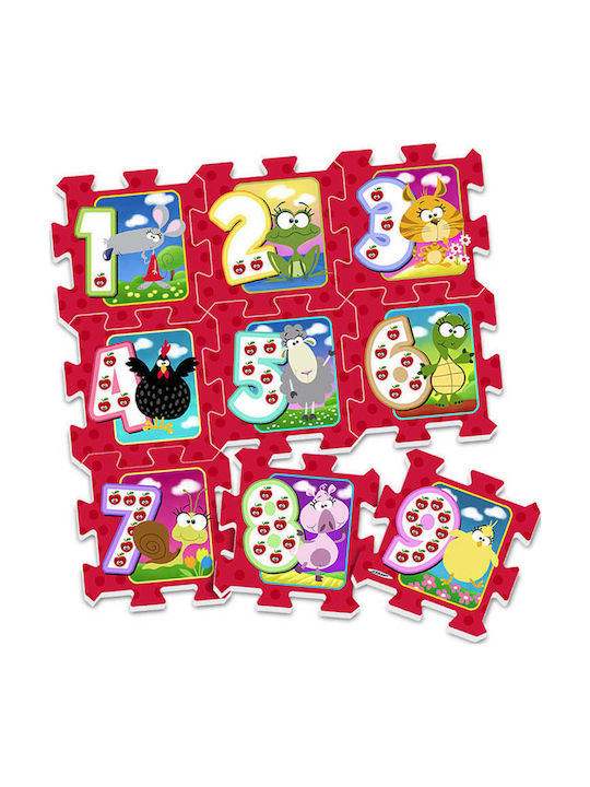 Stamp Εκπαιδευτικό Παιδικό Παζλ Δαπέδου Floor Puzzle Animals 9τμχ