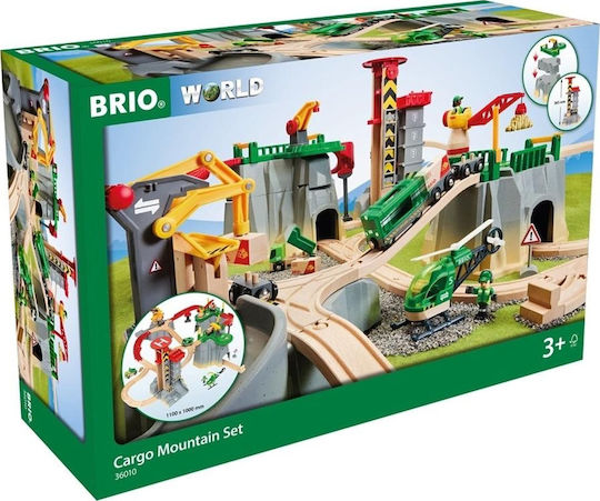 Brio Toys Set cu Trenuleț din Lemn pentru 3+ ani+ Ani