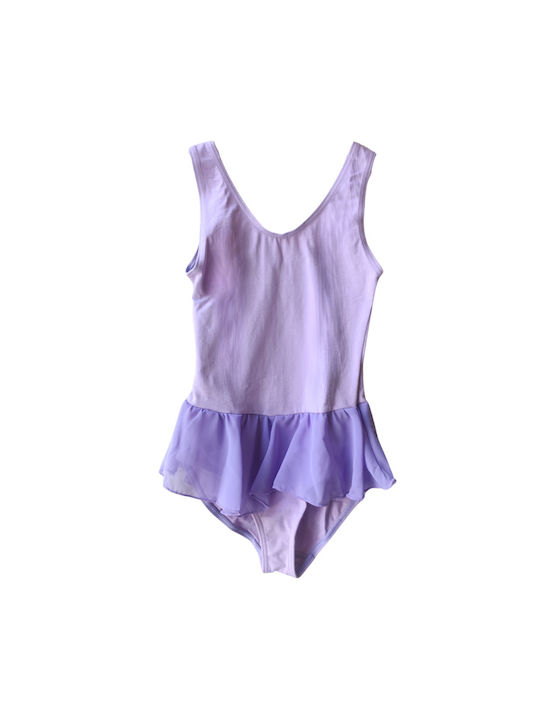 Sleeveless Ballet Bodysuit with Ruffle Kids Baw0333 Offer Pink 8