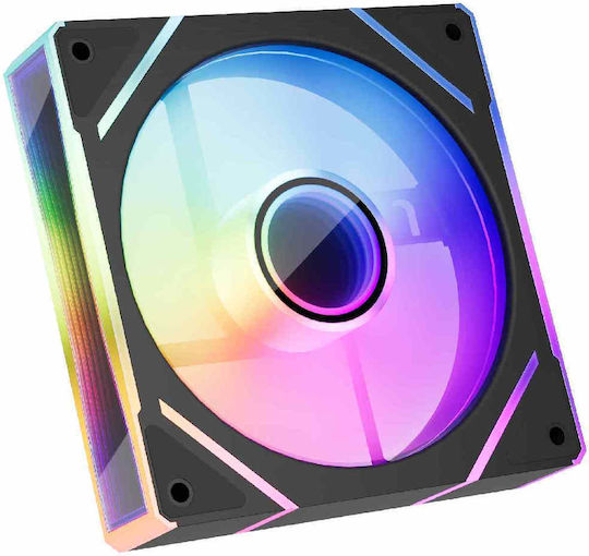 1STPLAYER FC7R Infinity Mirror Reverse Blade Case Fan 120mm (47.65cfm) with ARGB Lighting and 4-Pin PWM Connection