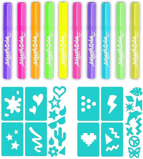 Canal Toys Ζωγραφική Airbrush Plush - Refill Neon Kit X 10 Marks για Παιδιά 6+ Ετών
