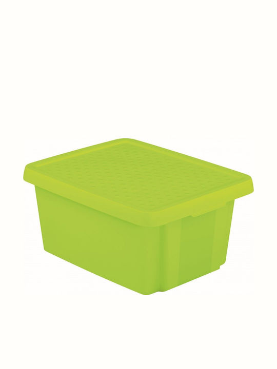 Essentials 16l Storage Box Lid 30x39x21cm Green