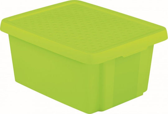 Essentials 16l Storage Box Lid 30x39x21cm Green