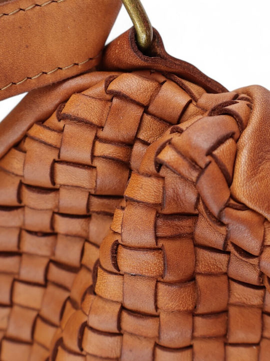 Damen Rucksack aus Leder in Tabakbraun