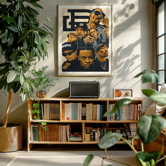 Music Poster Rap Legends Ms093 21cm X 30cm White Frame PVC