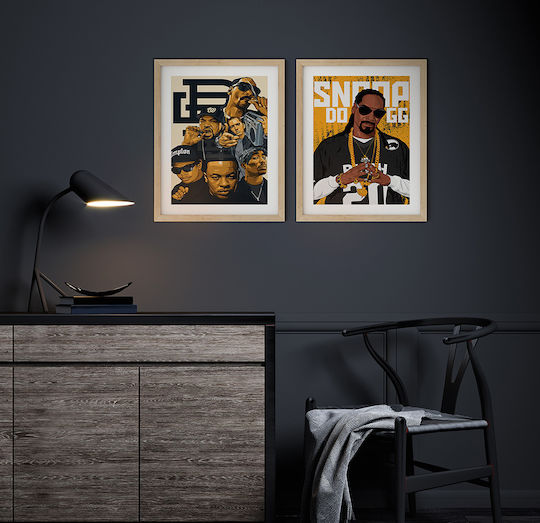 Music Poster Rap Legends Ms093 21cm X 30cm White Frame PVC