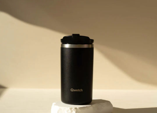 Qwetch Glass Thermos Stainless Steel BPA Free 350ml Qwetch Black