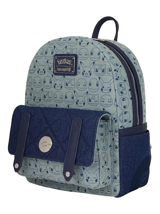 Loungefly Pokemon Denim Ghiozdan De Spate Albastru Loungefly Pokemon Denim Ghiozdan De Spate Albastru