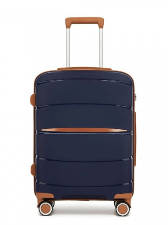 Miss Lulu Cabin Suitcase Navy and Brown Miss Lulu Cabin Suitcase Navy and Brown
