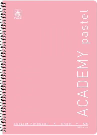 Typotrust Spiral Notebook Ruled B5 120 Sheets 4 Subjects Academy Pastel 1pcs