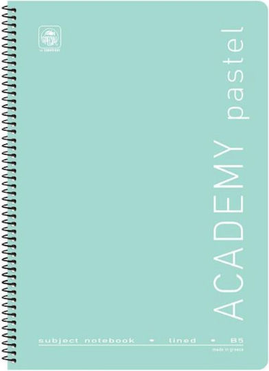 Typotrust Spiral Notebook Ruled B5 120 Sheets 4 Subjects Academy Pastel 1pcs