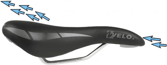 Velo Wide Channel 72209 Σέλα Ποδηλάτου Μαύρη 270 x 175 mm