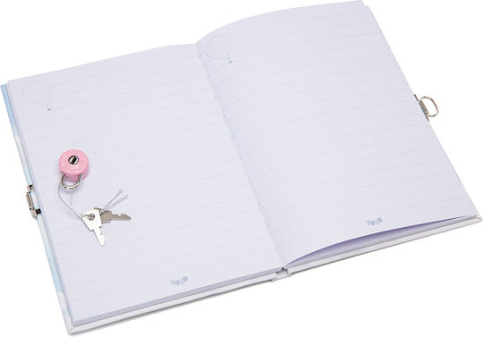 Yolo Notebook A5 Ruled with Padlock Multicolour (Μiscellaneous Designs)