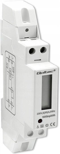 Qoltec Digital Energy Analyzer for Electrical Panel Rail Single-phase