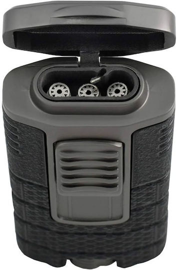 Xikar Tactical Αντιανεμικός Αναπτήρας Φλόγας Τύπου Jet σε Μαύρο χρώμα