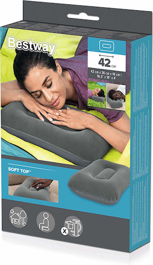 Bestway Φούσκωτο Μαξιλάρι Camping Λευκό 42x26εκ.