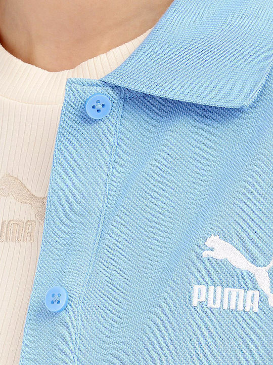 Classics Women's Pique Short Sleeve Shirt Light Blue