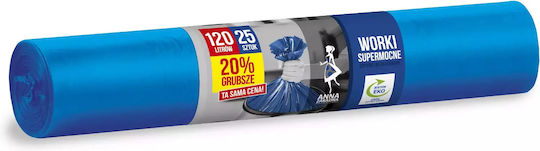 Σακούλες Απορριμάτων Χωρητικότητας 120lt 25τμχ Μπλε