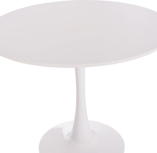 Brolin Rund Tisch Speisesaal Holz White 90x90x73cm
