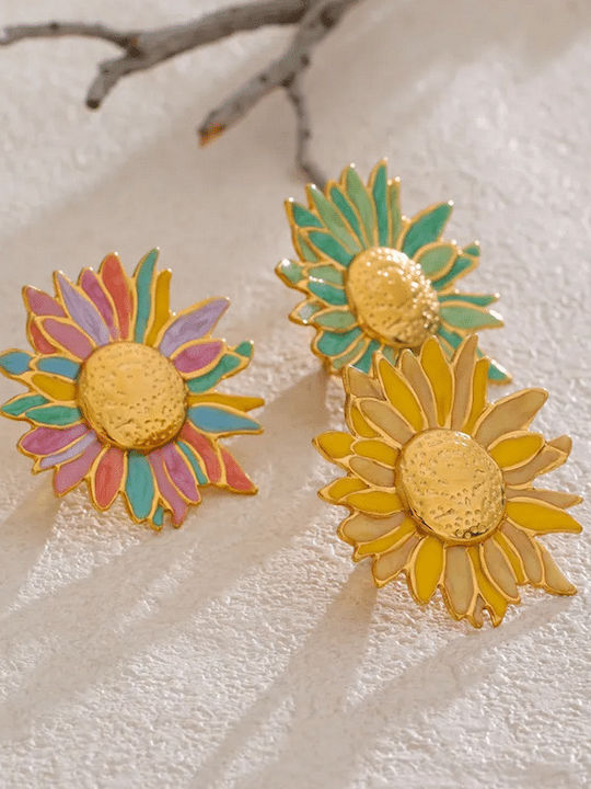 Iris Jewerly Σκουλαρίκια Καρφωτά από Ατσάλι Επιχρυσωμένα Iris Jewerly Σκουλαρίκια Καρφωτά από Ατσάλι Επιχρυσωμένα
