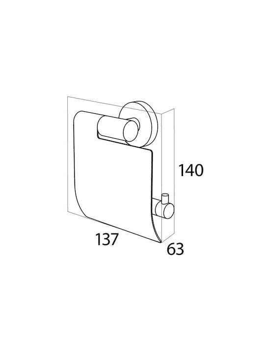 TIGER Wandmontiert Papierhalter Schwarz