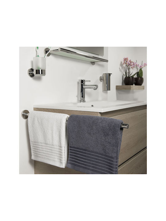 TIGER Double Wall-Mounted Bathroom Rail ​35x5cm Inox Silver