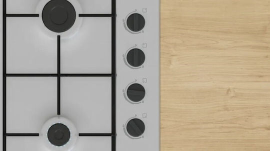 Bosch Serie 2 Natural Gas Cooktop Autonomous 58x51.8εκ. Silver