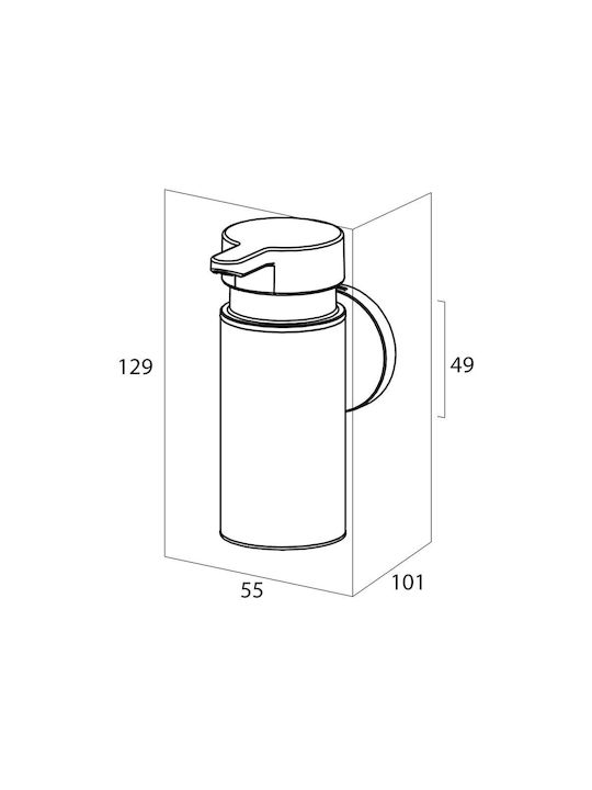 TIGER Επιτοίχιο Dispenser Πλαστικό Ασημί 135ml