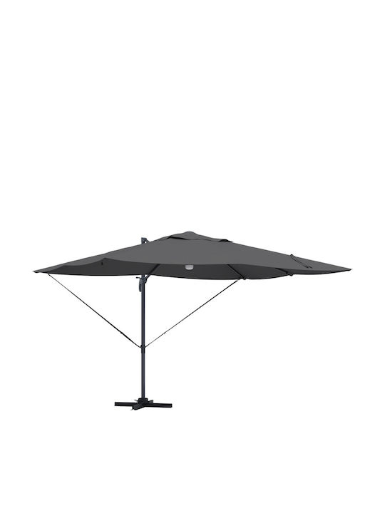 Umbrelă Suspendată Din Aluminiu Gri 2.2x2.2m