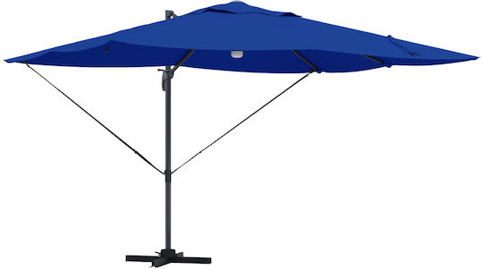 Umbrelă Suspendată Rotundă Din aluminiu Albastru Φ2.5m