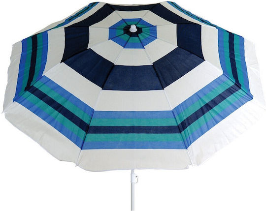Garten & Terrassen Sonnenschirm Bodenständer Rund Metall Blau Ø1.8m