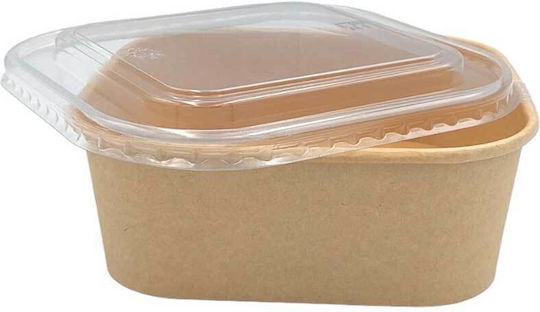 Kraft Pet Food Container Lid Square 1000-1400ml 50pcs