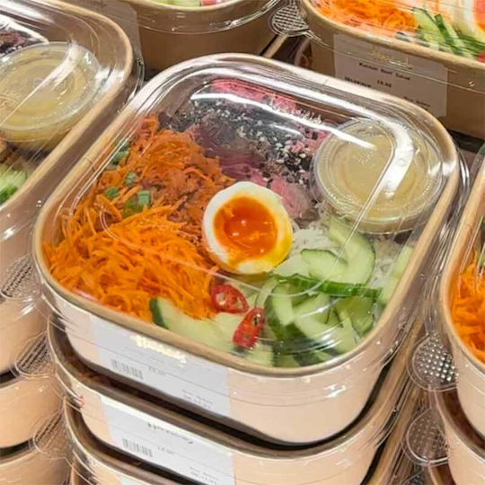 Kraft Pet Food Container Lid Square 1000-1400ml 50pcs